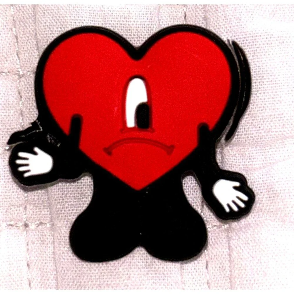 Lot Of 8 Bad Bunny Heart Jibbitz for Crocs